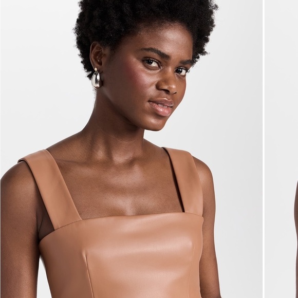 Susan Monaco Faux Suede Crop Top Sz M - Picture 2 of 8